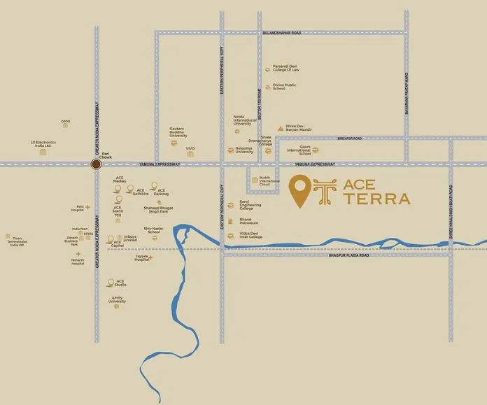 Ace Terra Location Map